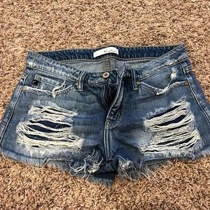 Distressed KanCan Jean shorts
